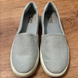 TOMS Light Gray Slip-Ons